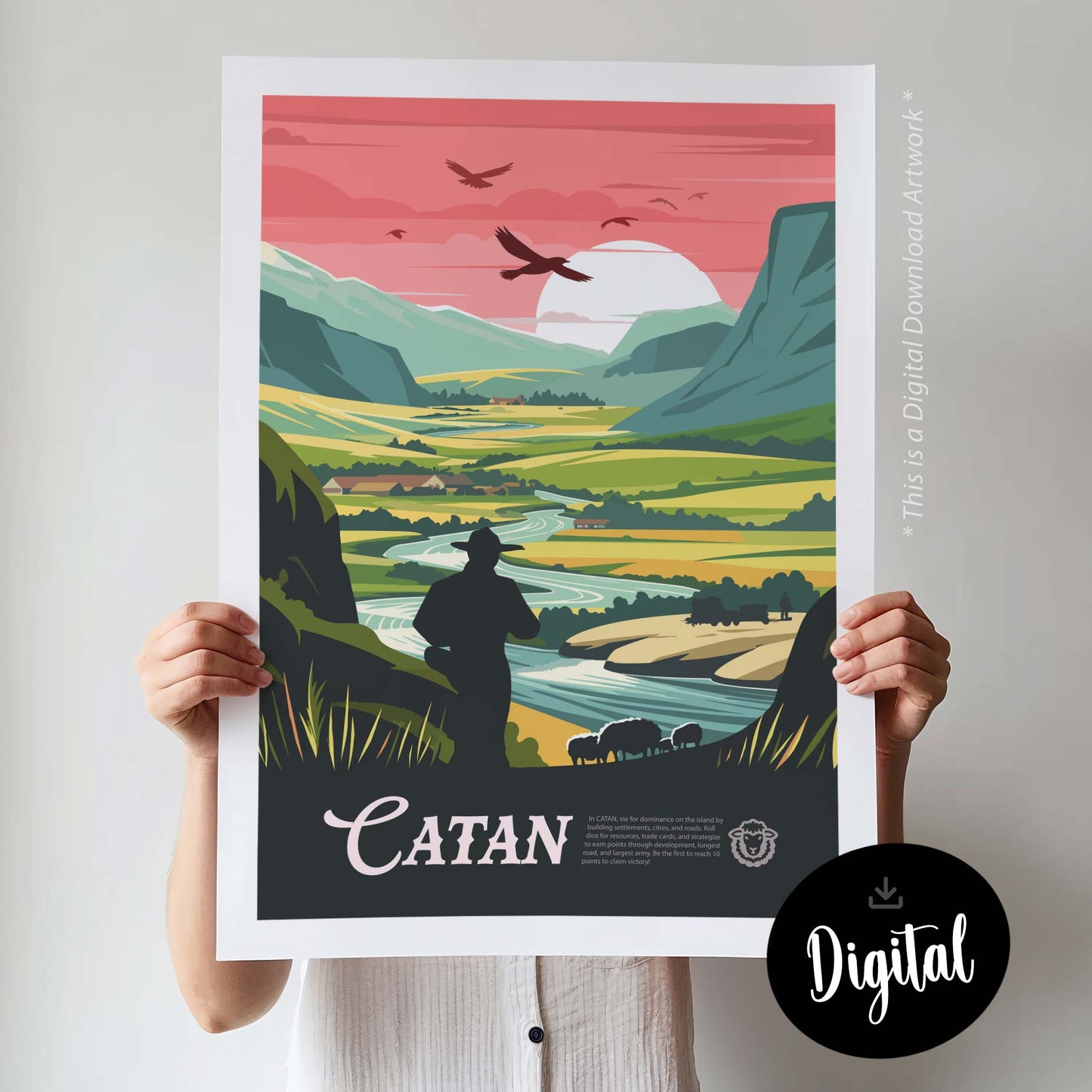 Catan - Inspired Digital Art Download