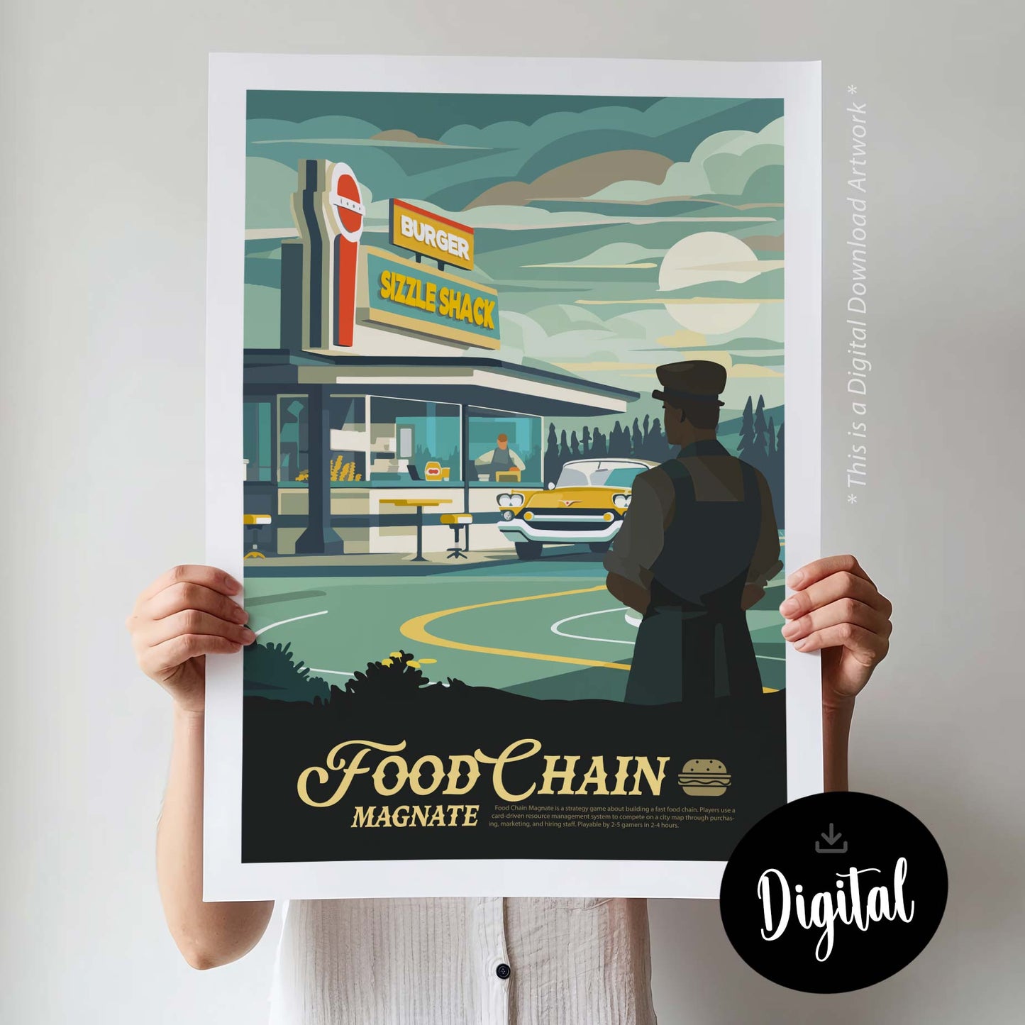 Food Chain Magnate - Inspired Digital Art Download