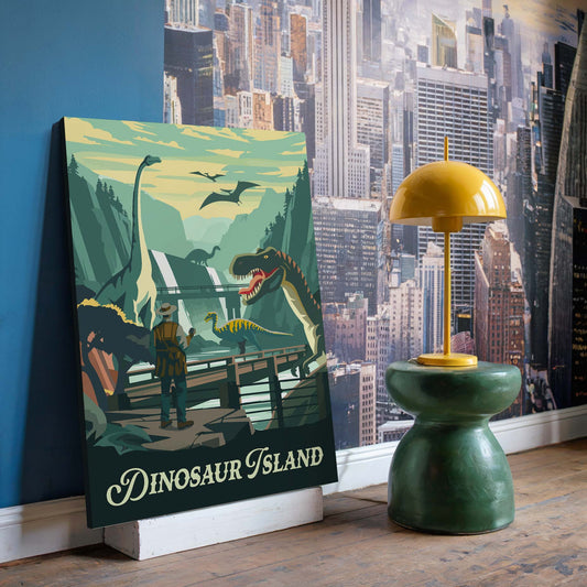 Dinosaur Island - Unofficial Inspired Canvas Art