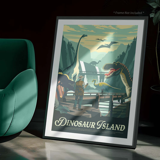 Dinosaur Island - Unofficial Inspired Matte Poster