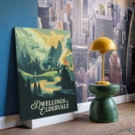 Dwellings of Eldervale - Unofficial Inspired Canvas Art