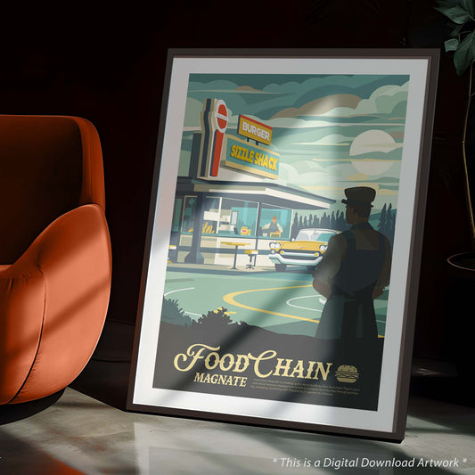 Food Chain Magnate - Unofficial Inspired Digital Art Download