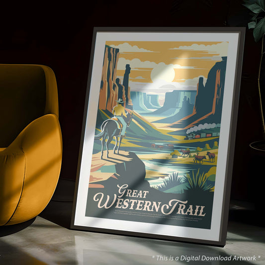 Great Western Trail - Unofficial Inspired Digital Art Download