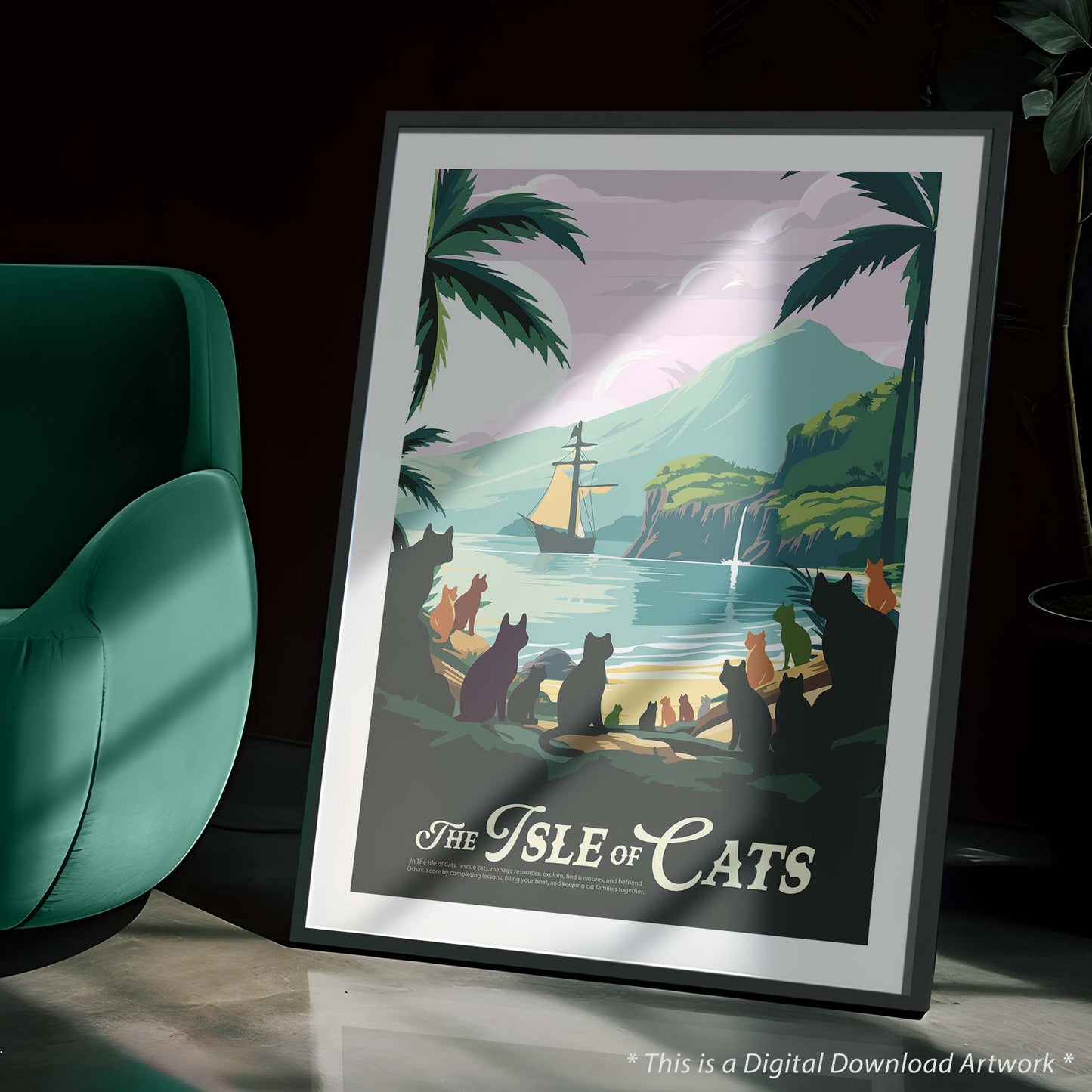 The Isle of Cats - Inspired Digital Art Download