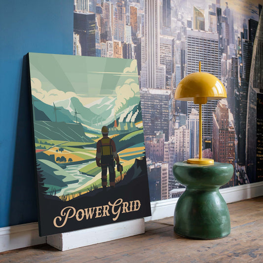 Power Grid - Unofficial Inspired Canvas Art