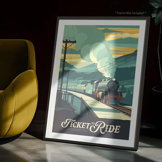 Ticket to Ride - Unofficial Inspired Matte Poster
