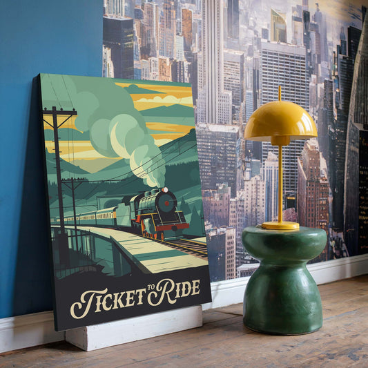 Ticket to Ride - Unofficial Inspired Canvas Art