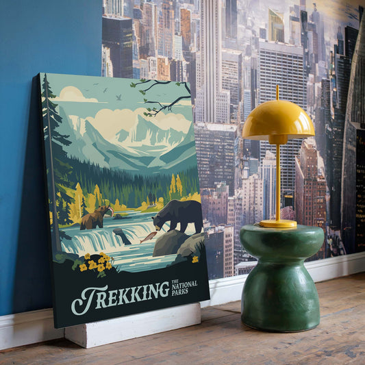 Trekking The National Parks - Unofficial Inspired Canvas Art