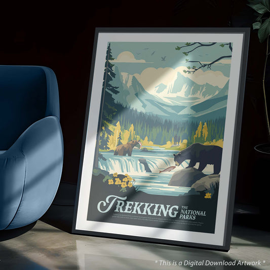 Trekking The National Parks - Unofficial Inspired Digital Art Download