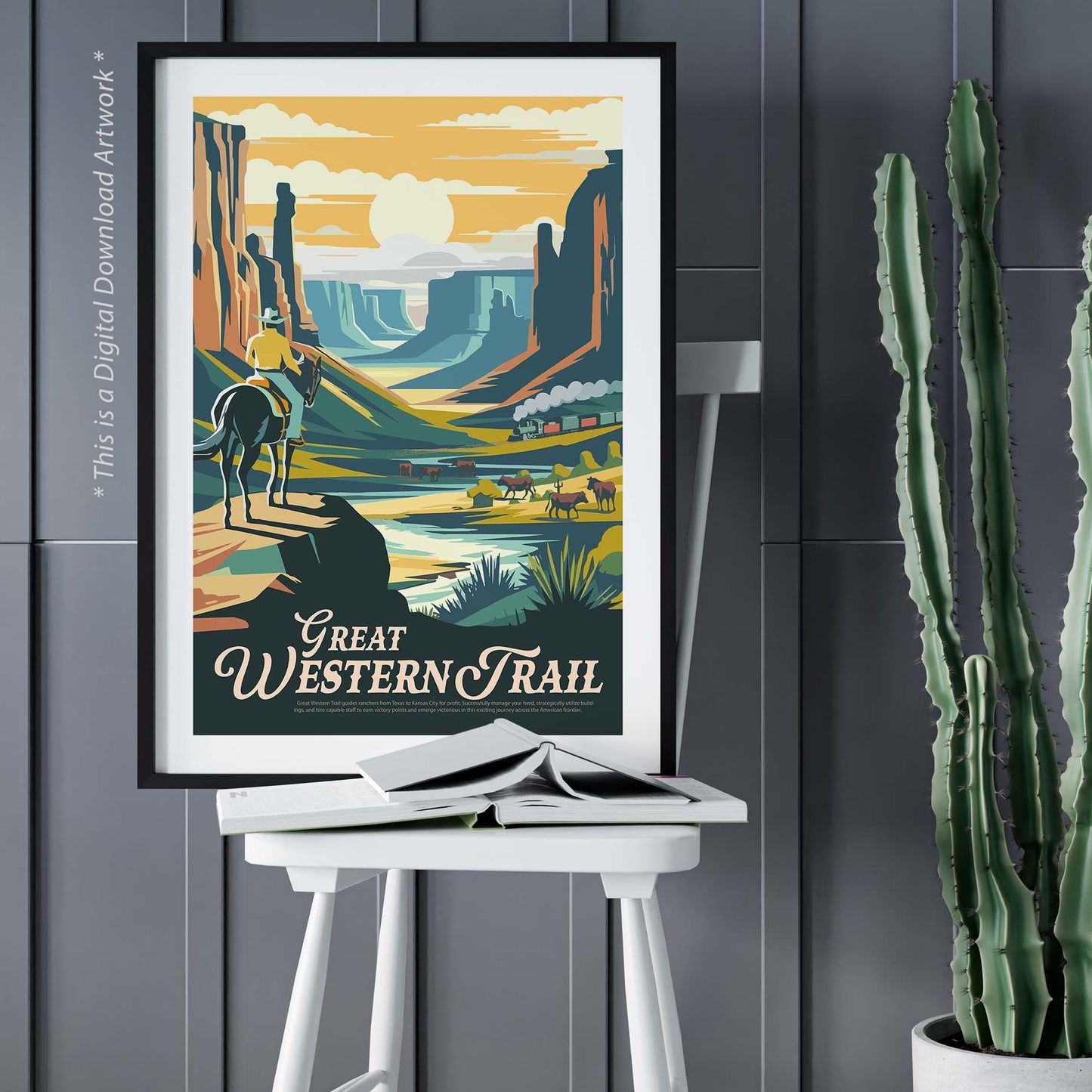 Great Western Trail - Inspired Digital Art Download