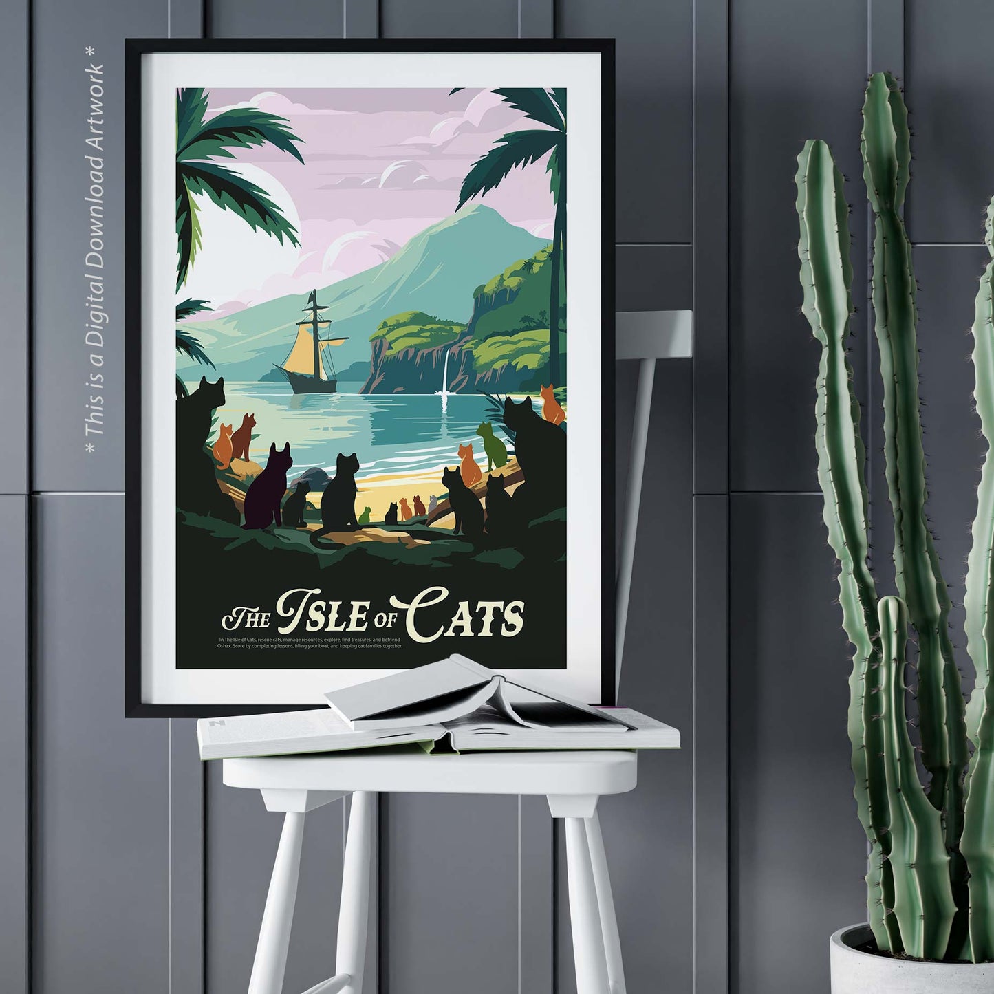The Isle of Cats - Inspired Digital Art Download