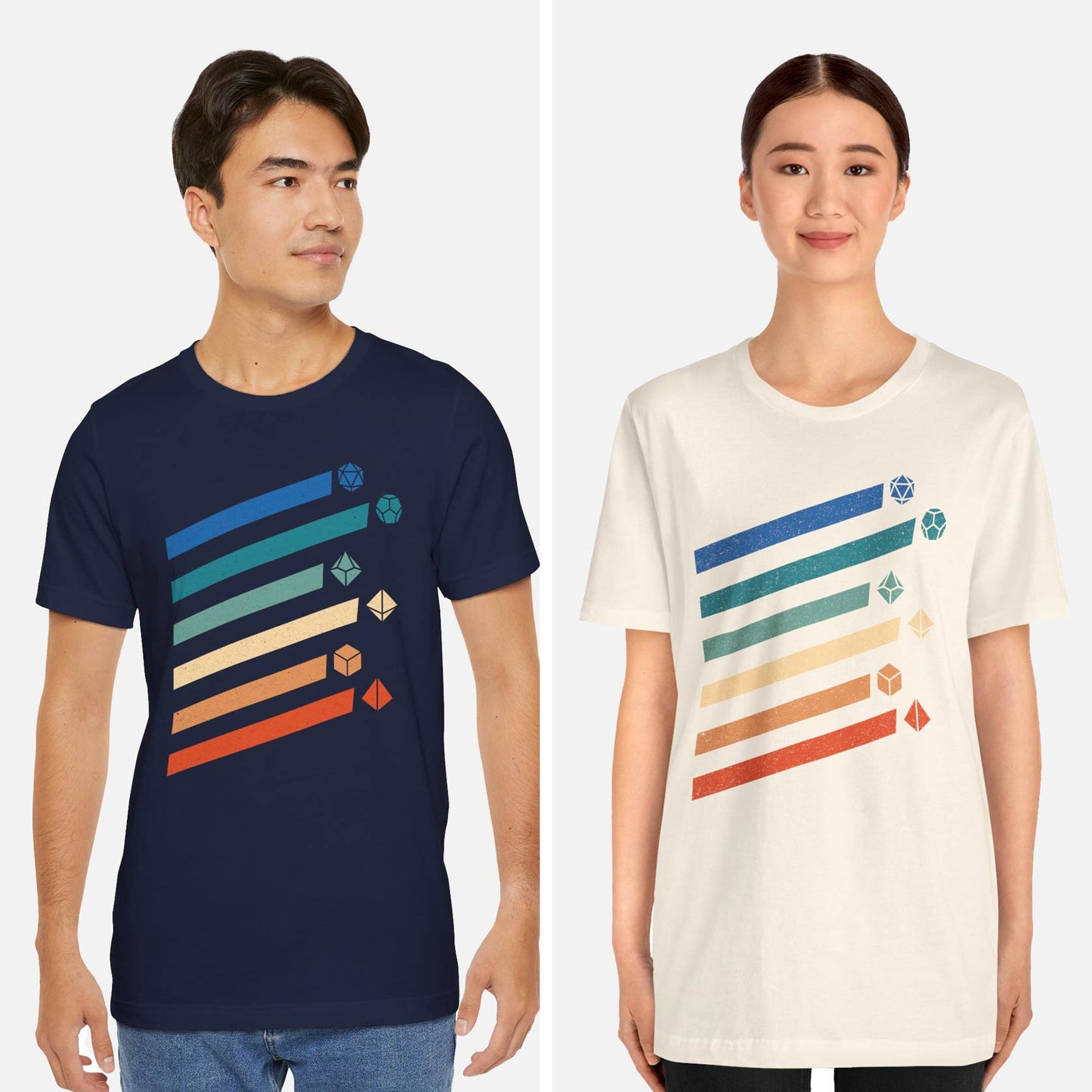 Vintage Dice Rainbow Unisex Tee