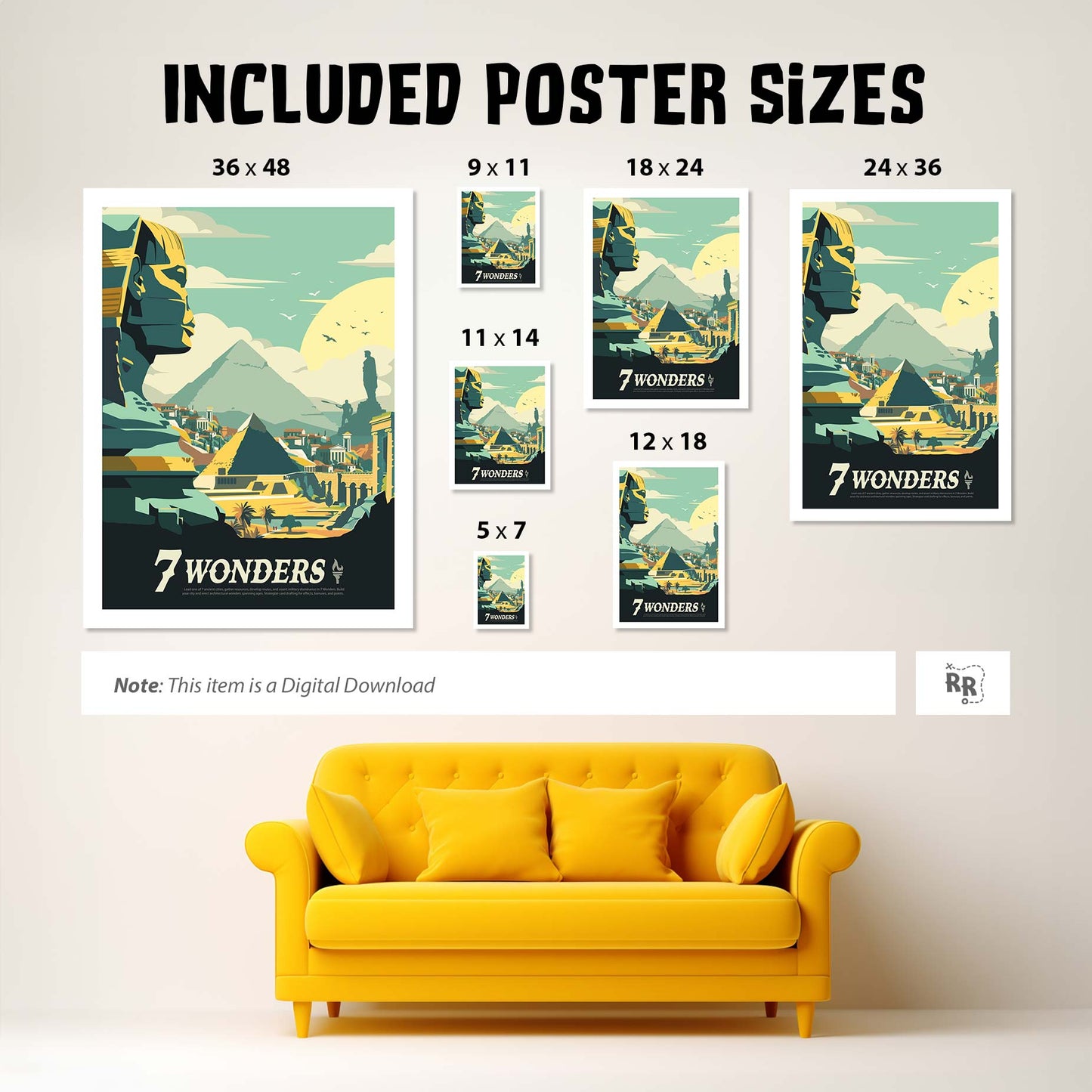 7 Wonders - Unofficial Inspired Digital Art Download