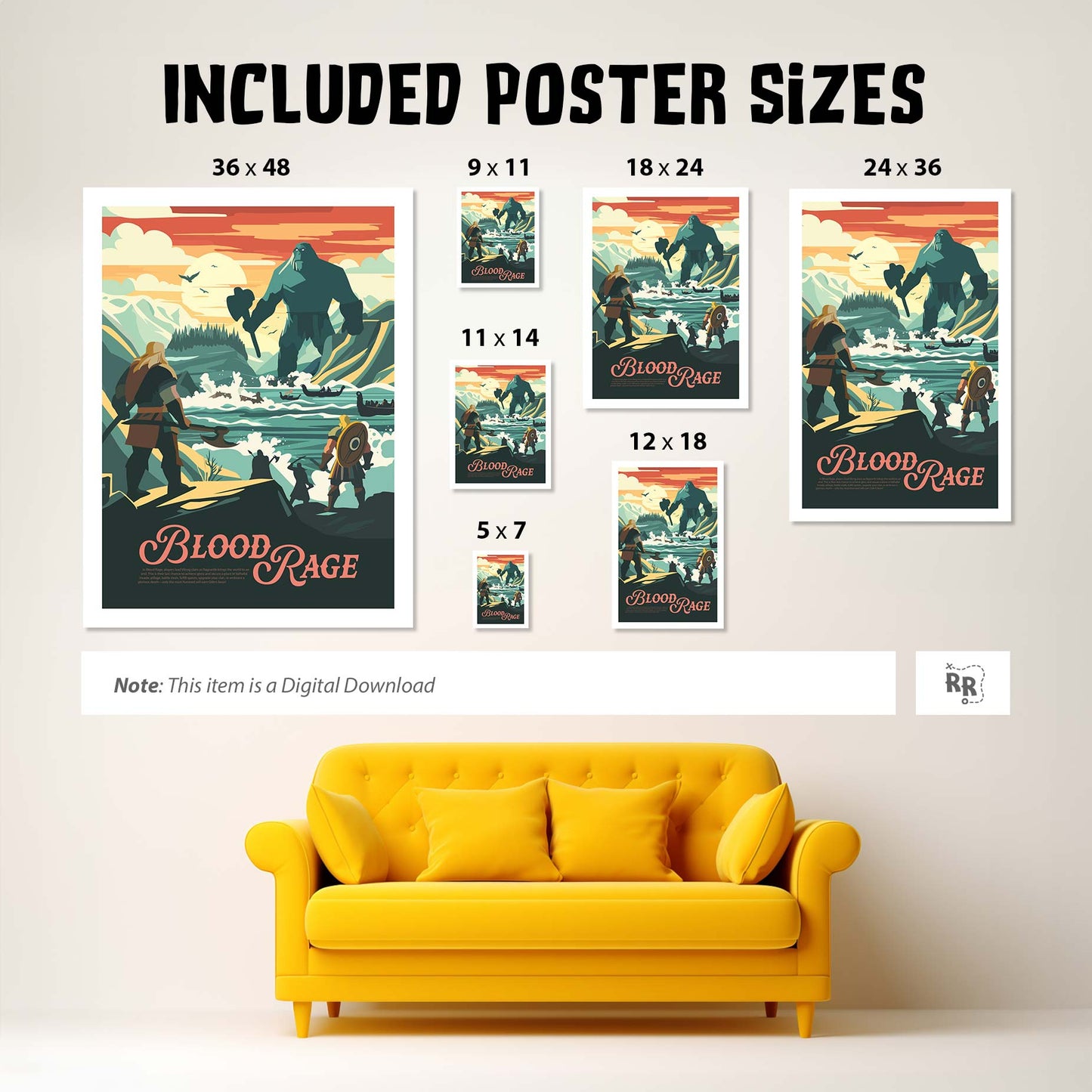 Blood Rage - Unofficial Inspired Digital Art Download