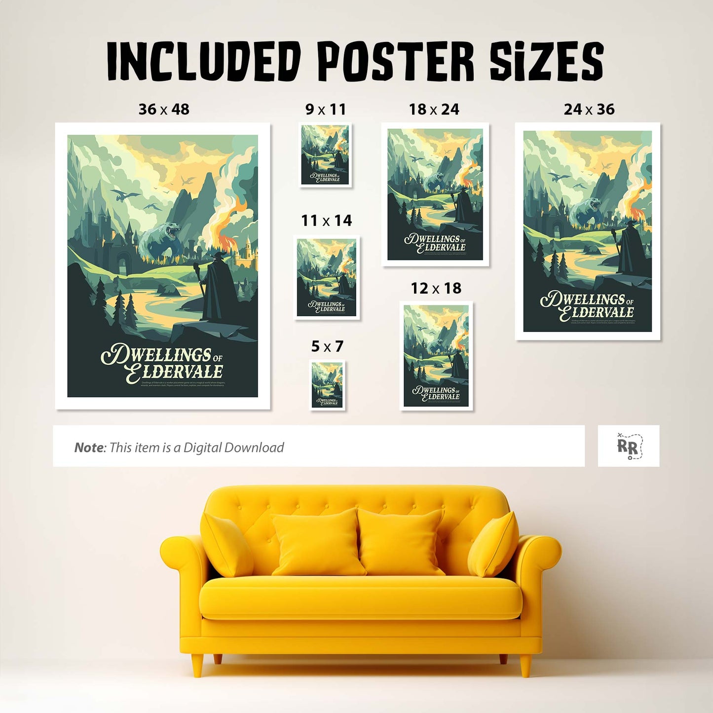 Dwellings of Eldervale - Unofficial Inspired Digital Art Download