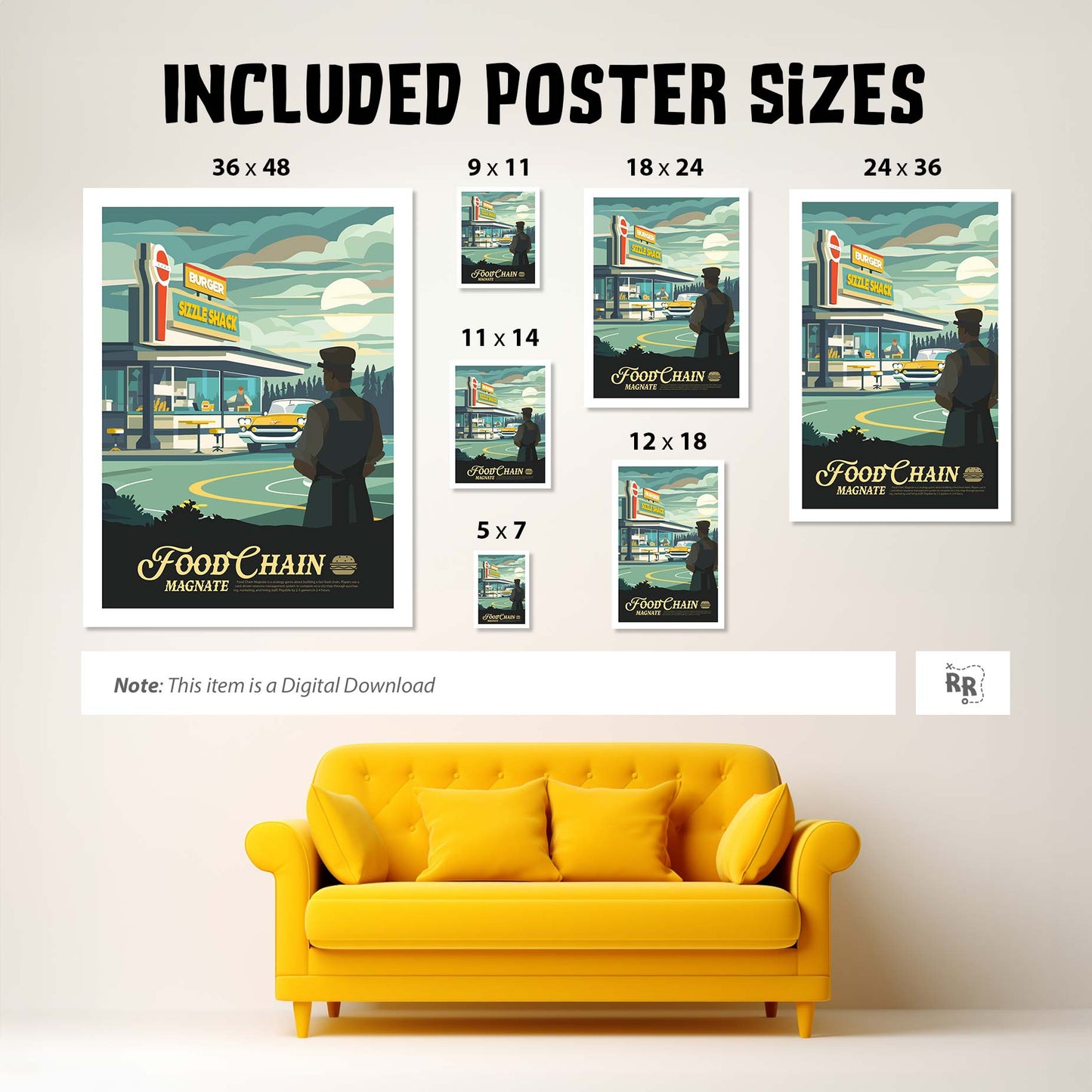 Food Chain Magnate - Unofficial Inspired Digital Art Download