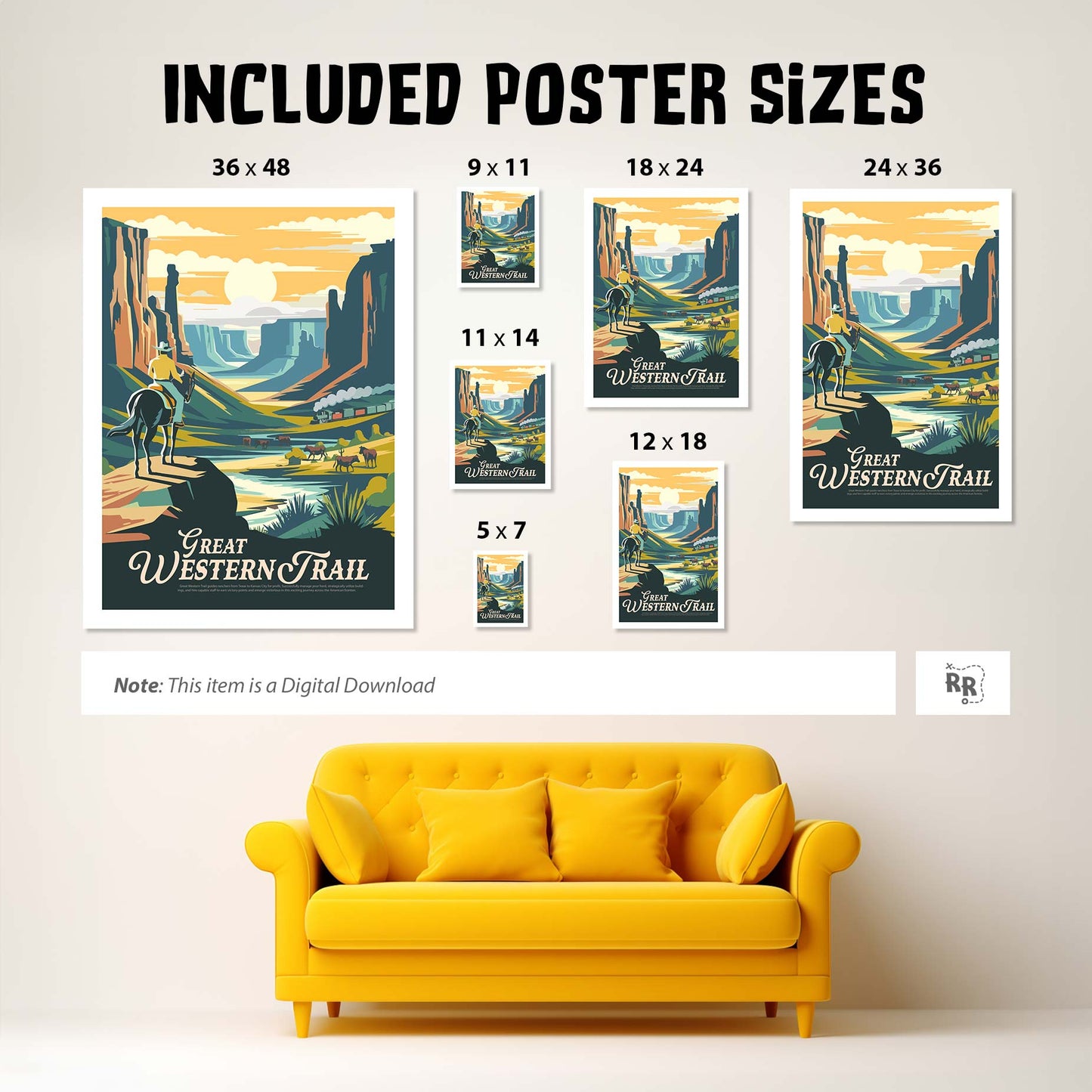 Great Western Trail - Unofficial Inspired Digital Art Download