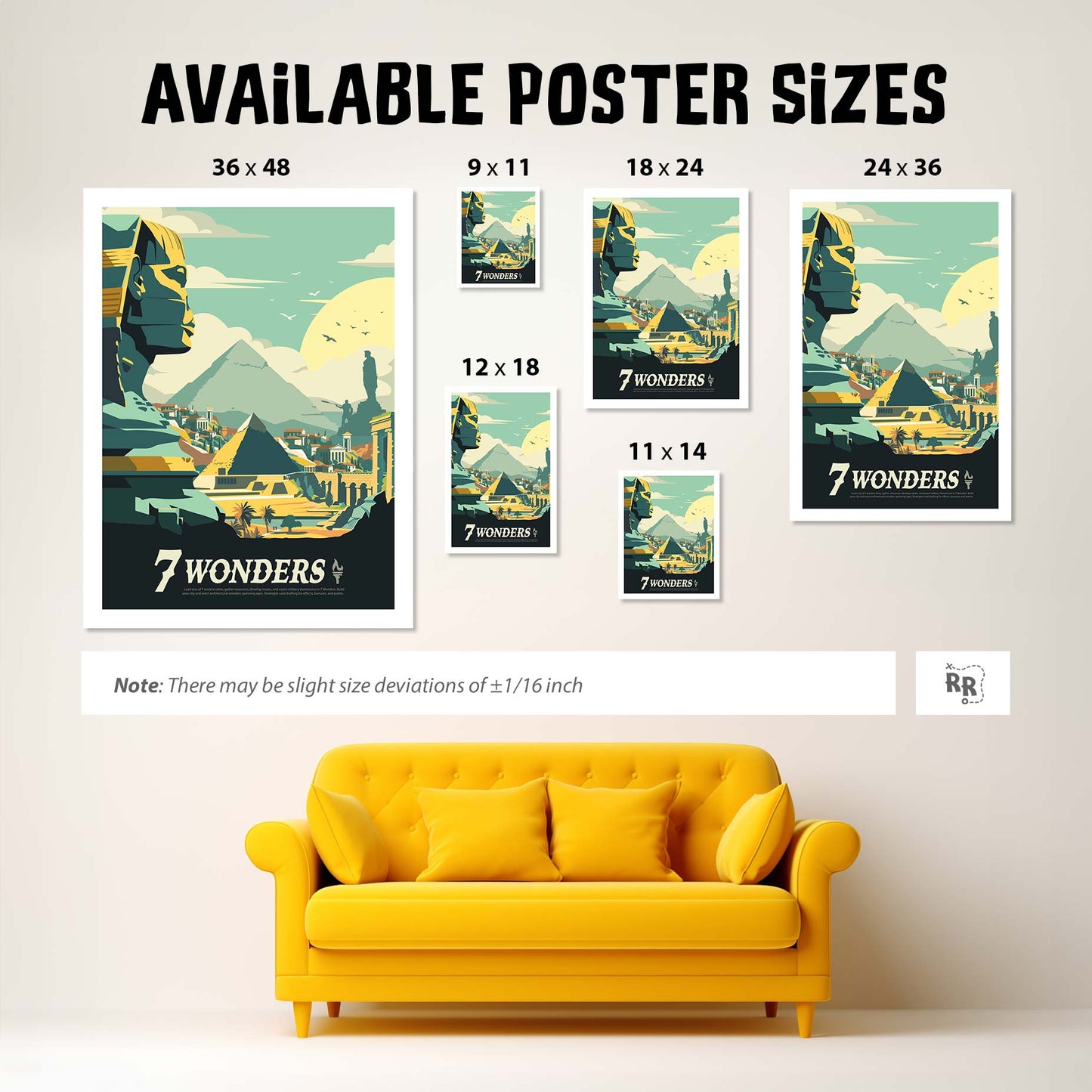 7 Wonders - Unofficial Inspired Matte Poster