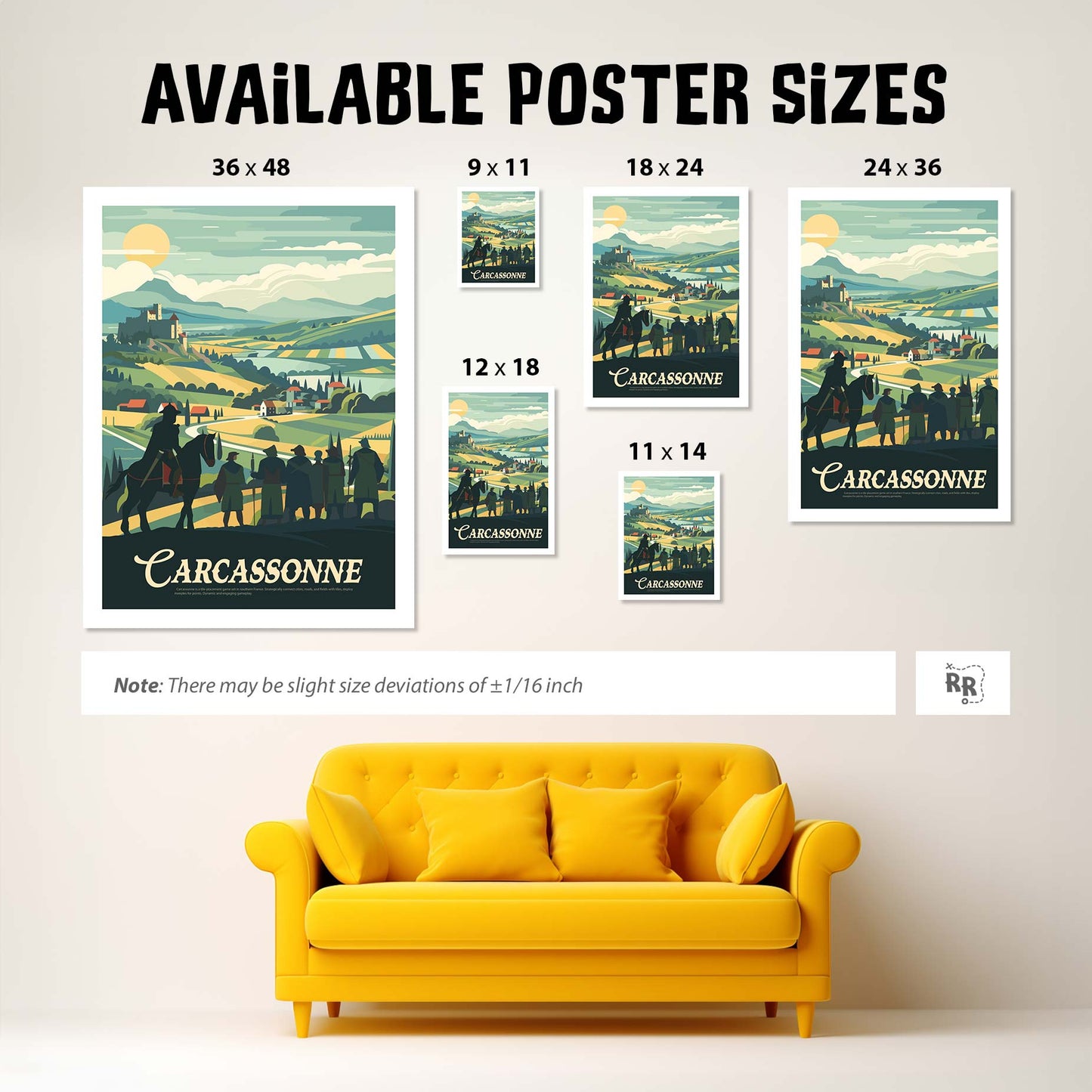 Carcassonne - Unofficial Inspired Matte Poster