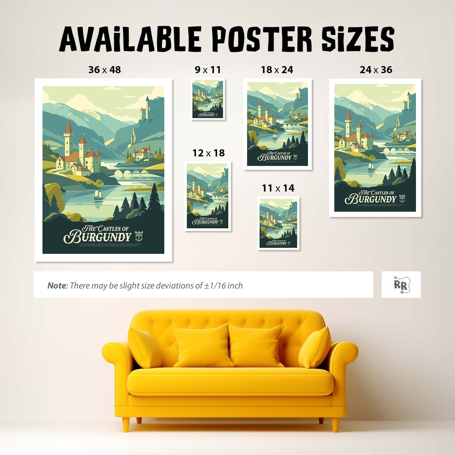 The Castles of Burgundy - Unofficial Inspired Matte Poster