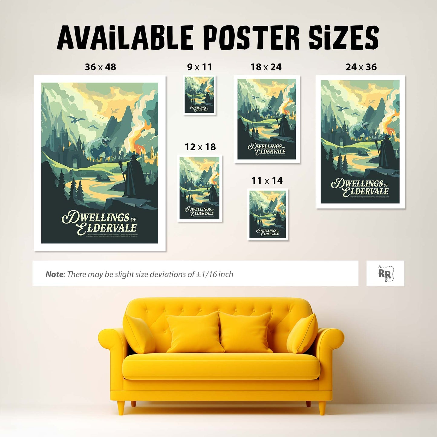 Dwellings of Eldervale - Unofficial Inspired Matte Poster