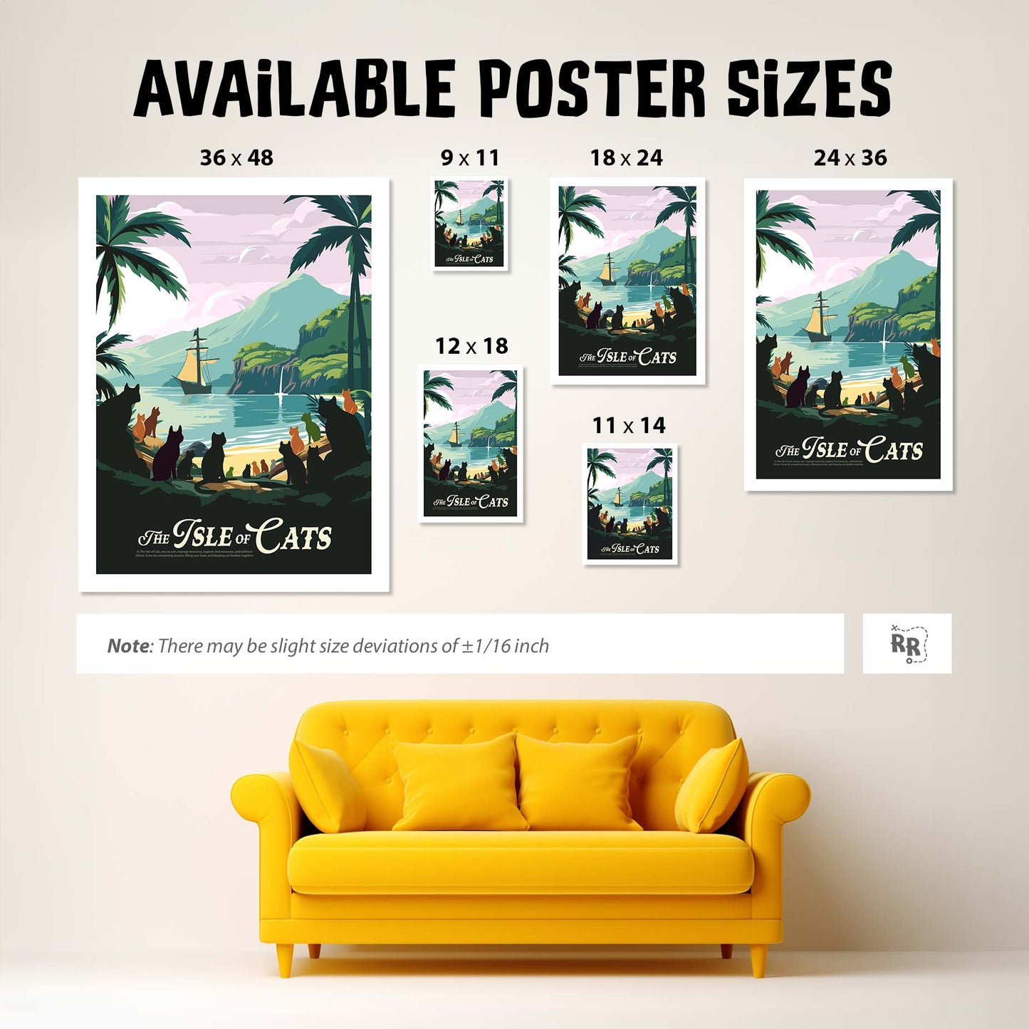 The Isle of Cats - Unofficial Inspired Matte Poster