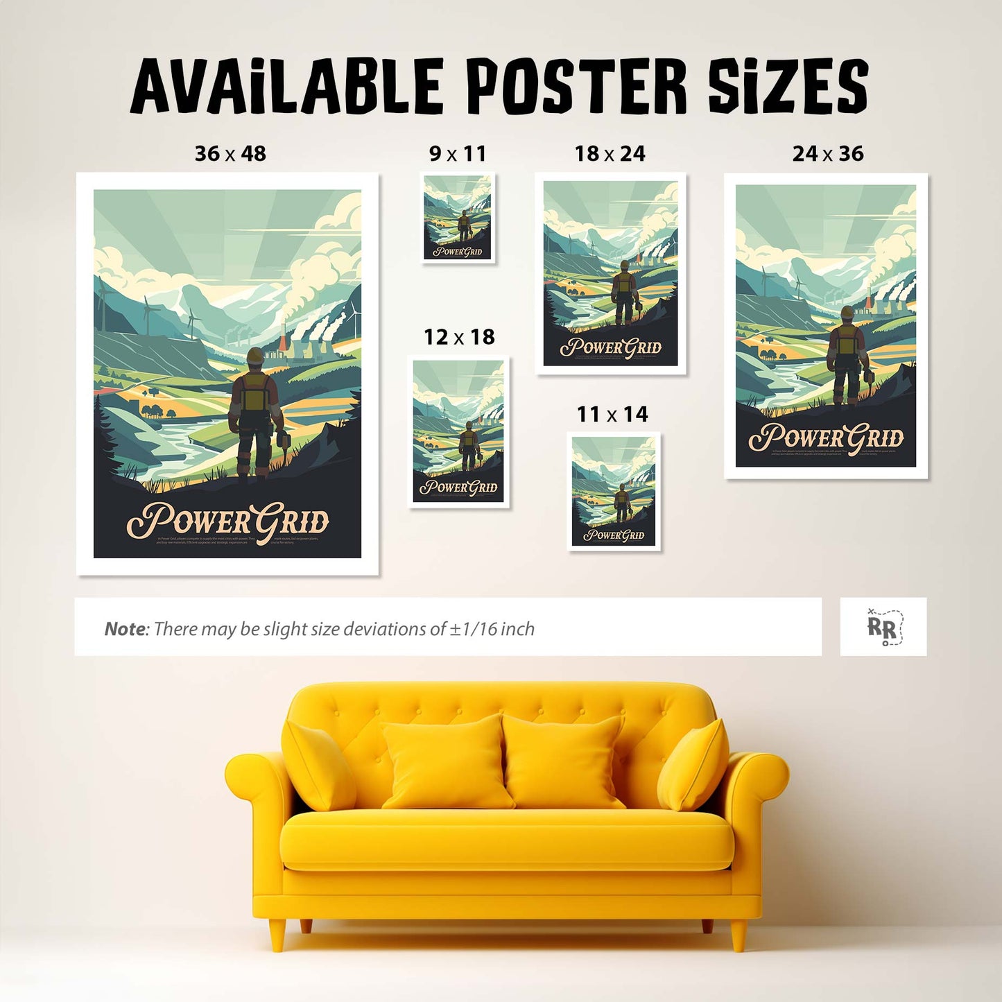 Power Grid - Unofficial Inspired Matte Poster