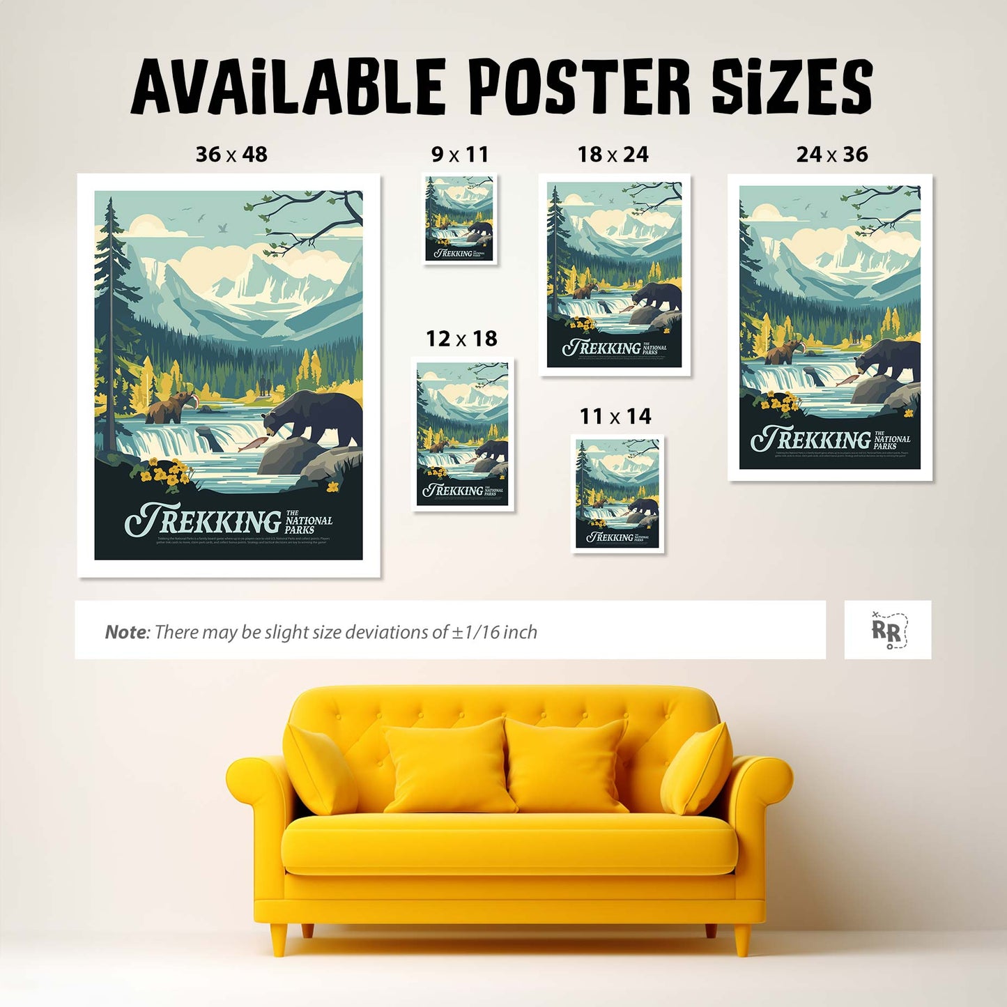 Trekking The National Parks - Unofficial Inspired Matte Poster