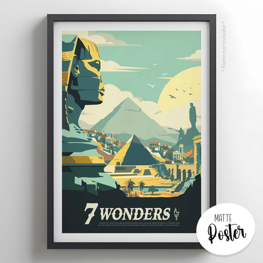 7 Wonders - Inspired Matte Poster