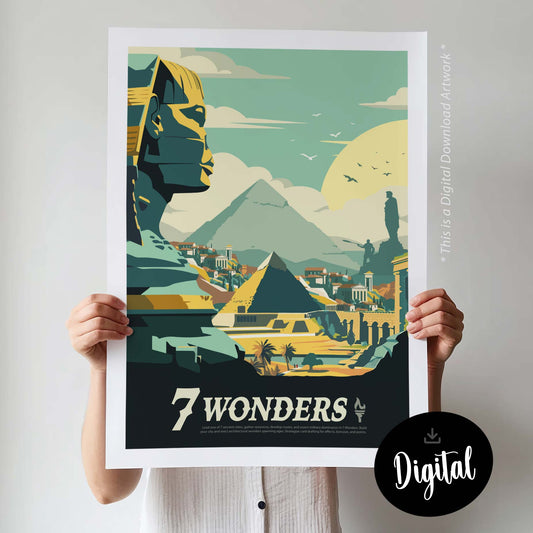 7 Wonders - Inspired Digital Art Download