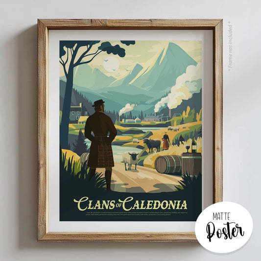 Clans of Caledonia - Unofficial Inspired Matte Poster