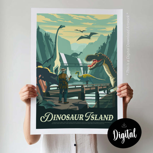 Dinosaur Island - Inspired Digital Art Download