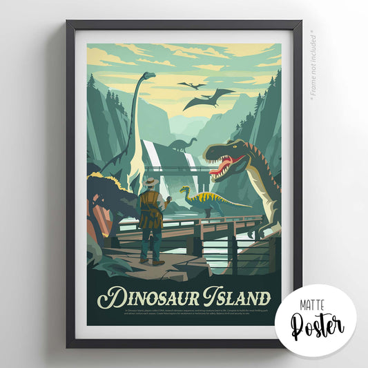 Dinosaur Island - Inspired Matte Poster