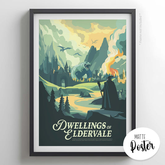 Dwellings of Eldervale - Inspired Matte Poster