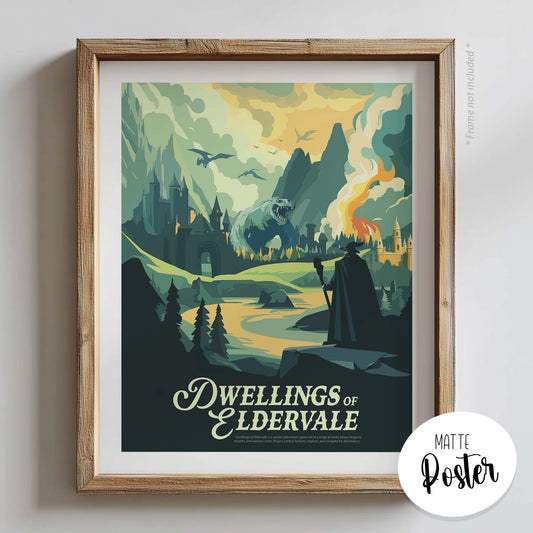 Dwellings of Eldervale - Unofficial Inspired Matte Poster