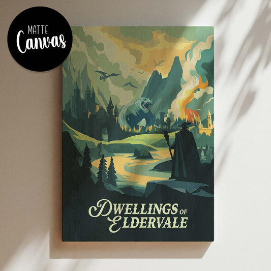 Dwellings of Eldervale - Inspired Canvas Art