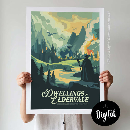 Dwellings of Eldervale - Inspired Digital Art Download