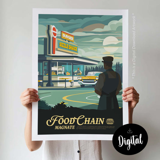Food Chain Magnate - Inspired Digital Art Download