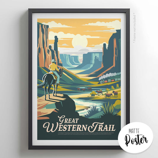 Great Western Trail - Inspired Matte Poster