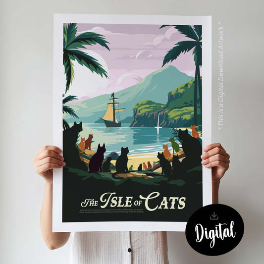 The Isle of Cats - Inspired Digital Art Download