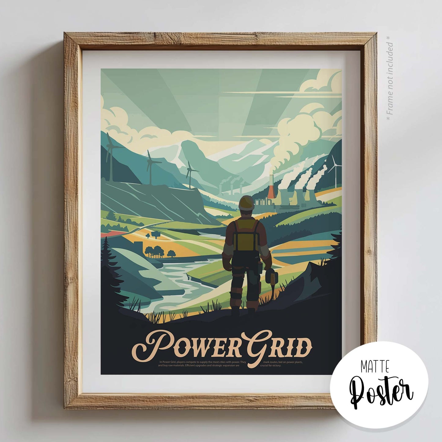 Power Grid - Unofficial Inspired Matte Poster