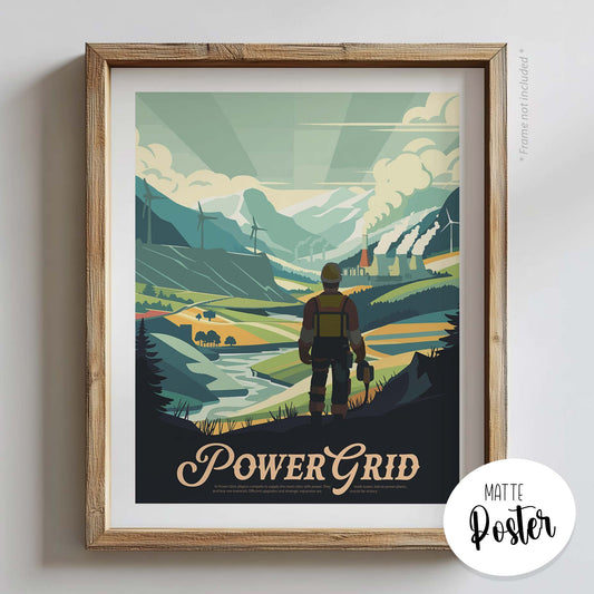 Power Grid - Unofficial Inspired Matte Poster
