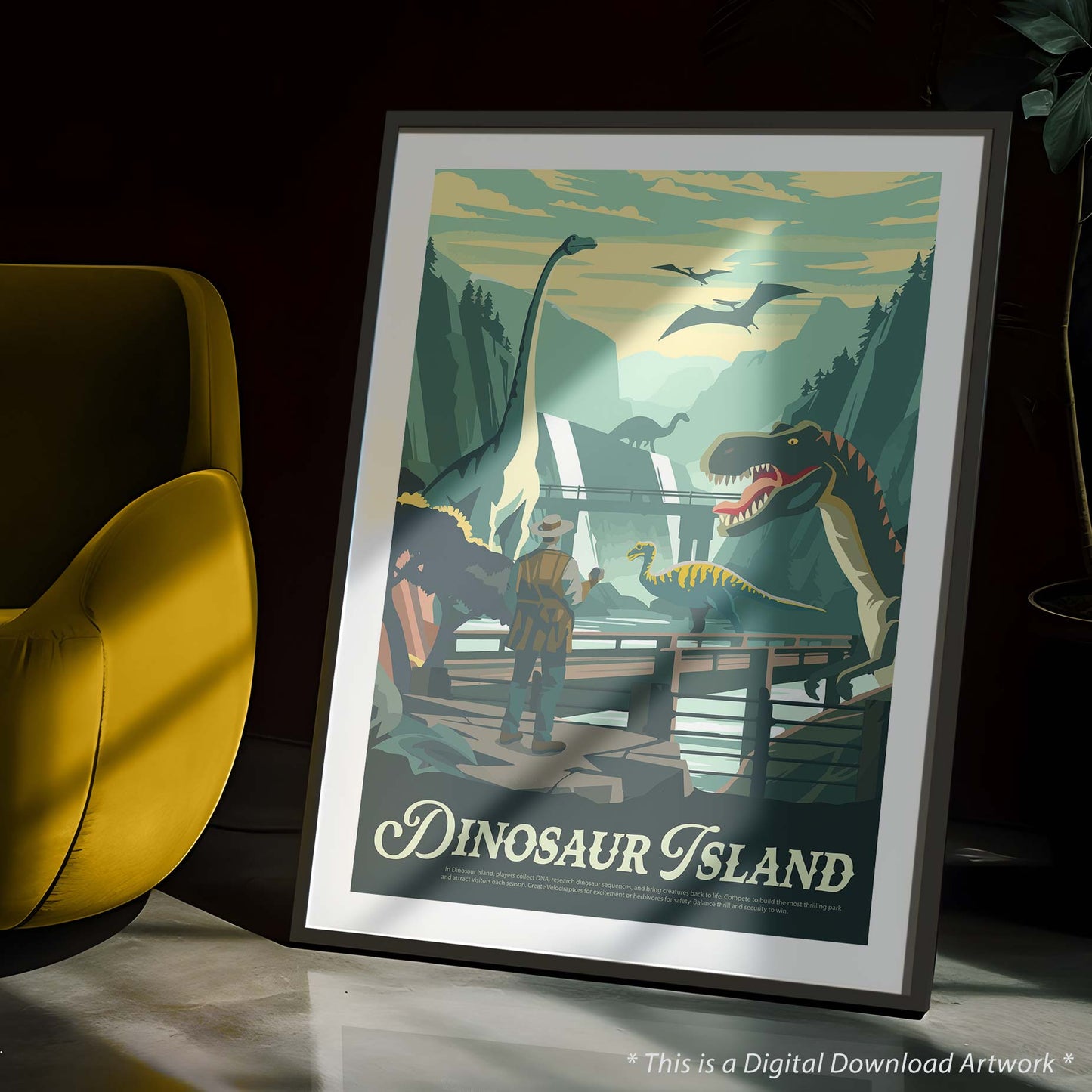 Dinosaur Island - Inspired Digital Art Download
