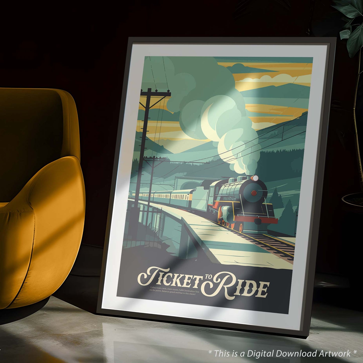 Ticket to Ride - Inspired Digital Art Download