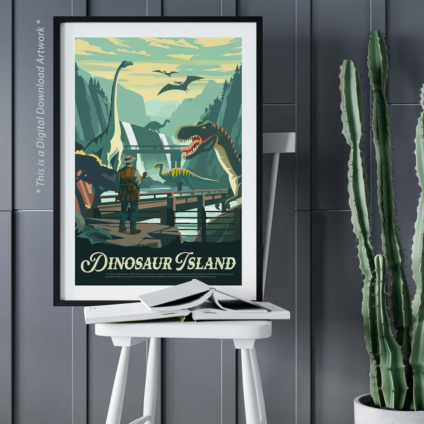 Dinosaur Island - Inspired Digital Art Download