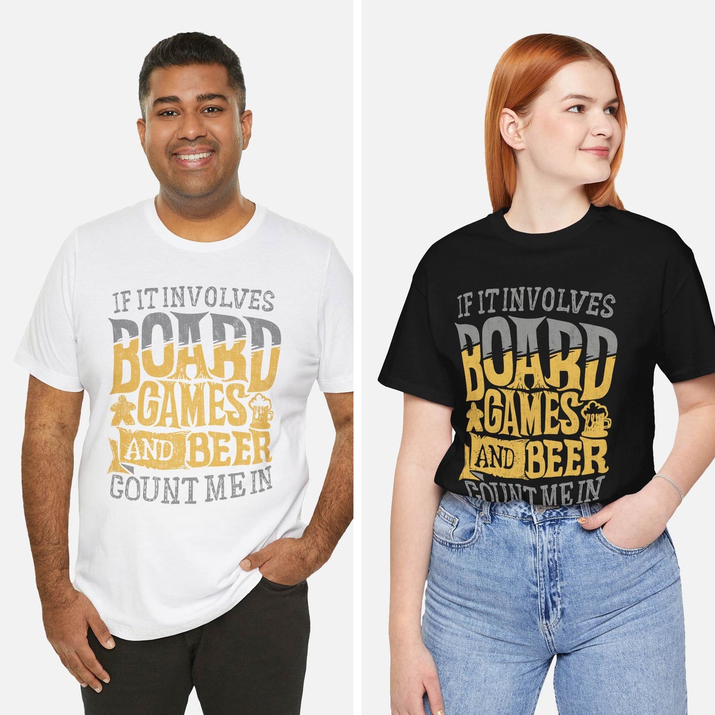 If It Involves Board Games and Beer Count Me In Unisex Tee