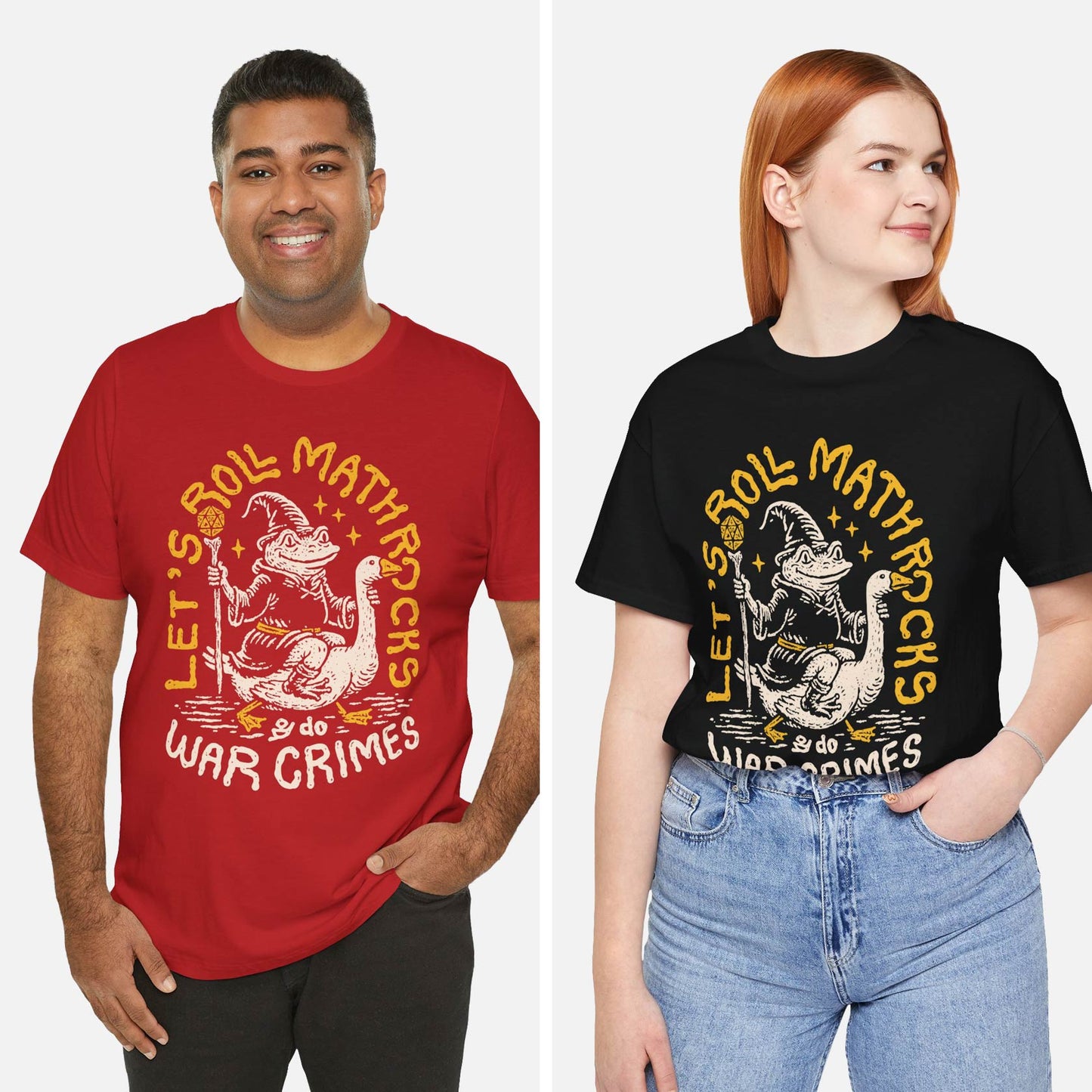 Let’s Roll Math Rocks & Do War Crimes Unisex Tee