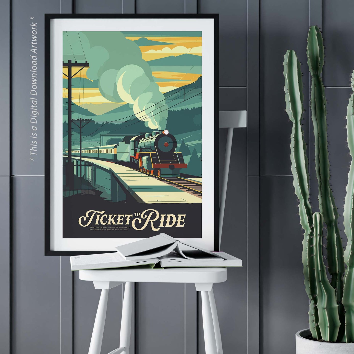 Ticket to Ride - Inspired Digital Art Download