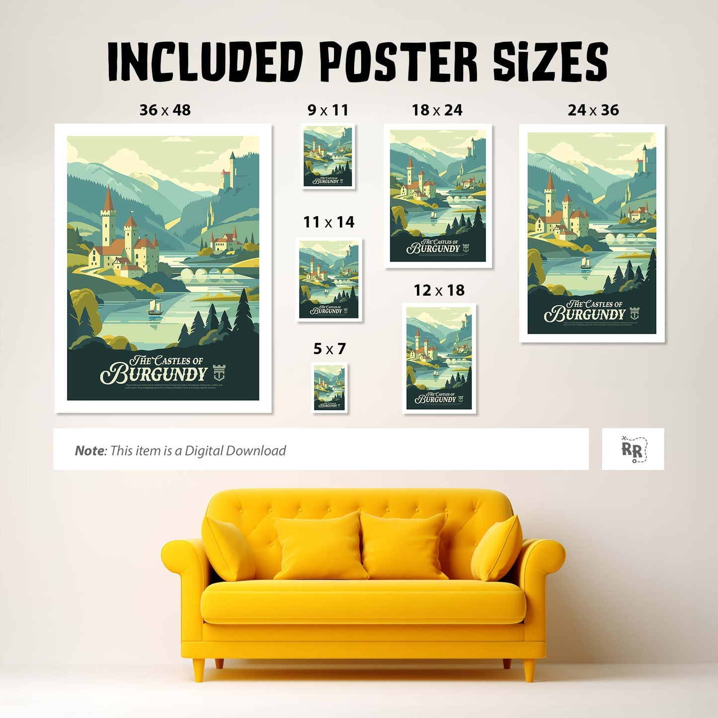 The Castles of Burgundy - Inspired Digital Art Download