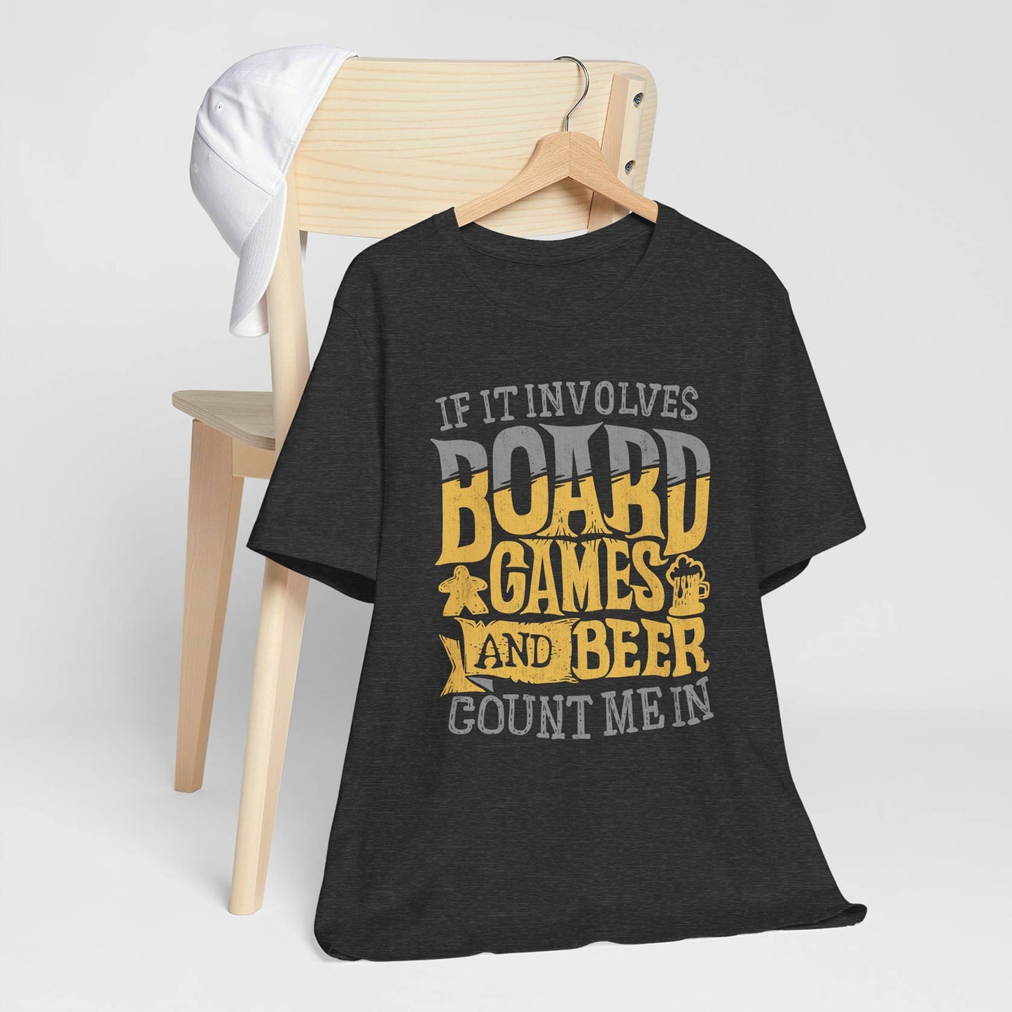 If It Involves Board Games and Beer Count Me In Unisex Tee